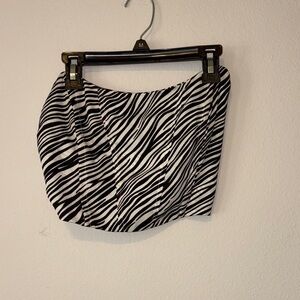 Zebra Print Women's Strapless Crop